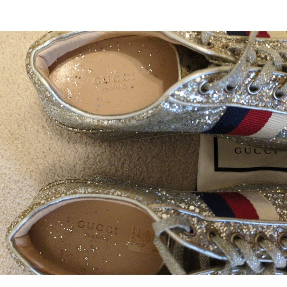 Gucci Peggy Glitter Platform Sneaker - Picture 13 of 15